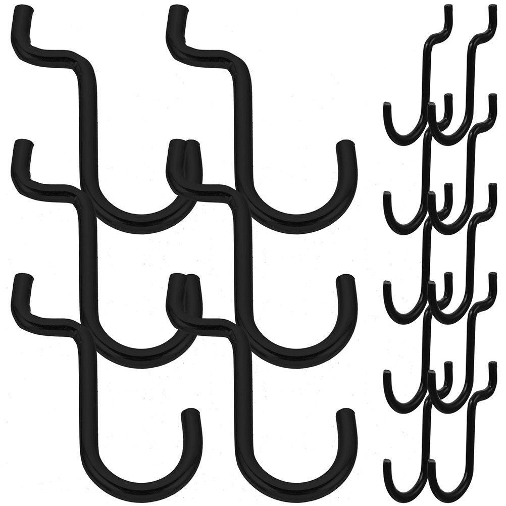 Workshop Tools Display - 24Pcs Iron Pegboard Hooks Versatile J
