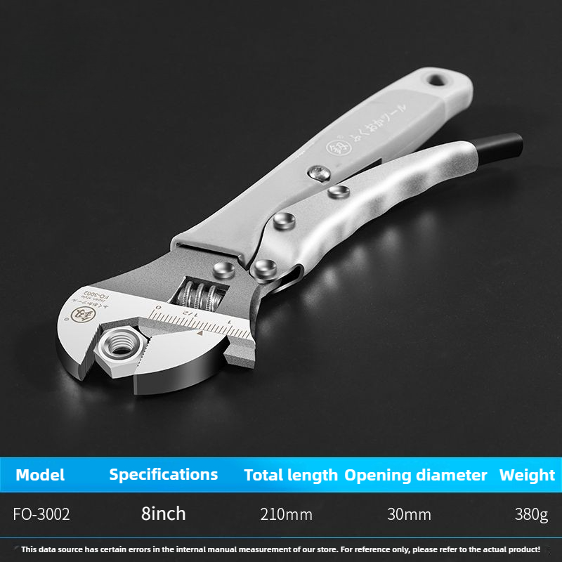 Mechanical Tools In Workshop - 8/10 Inches Adjustable Wrench Locking Pliers