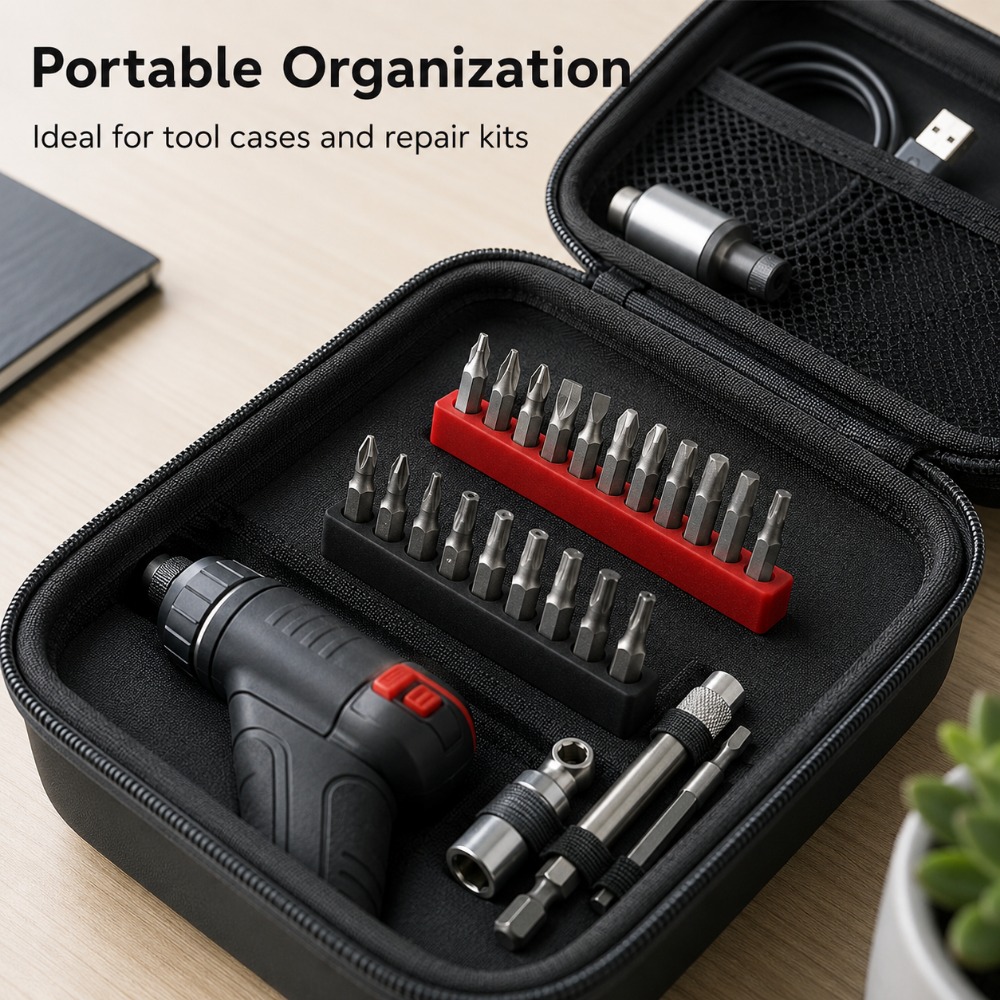 Tools At Workshop - 10 Position Bit Organizer Cases Holds