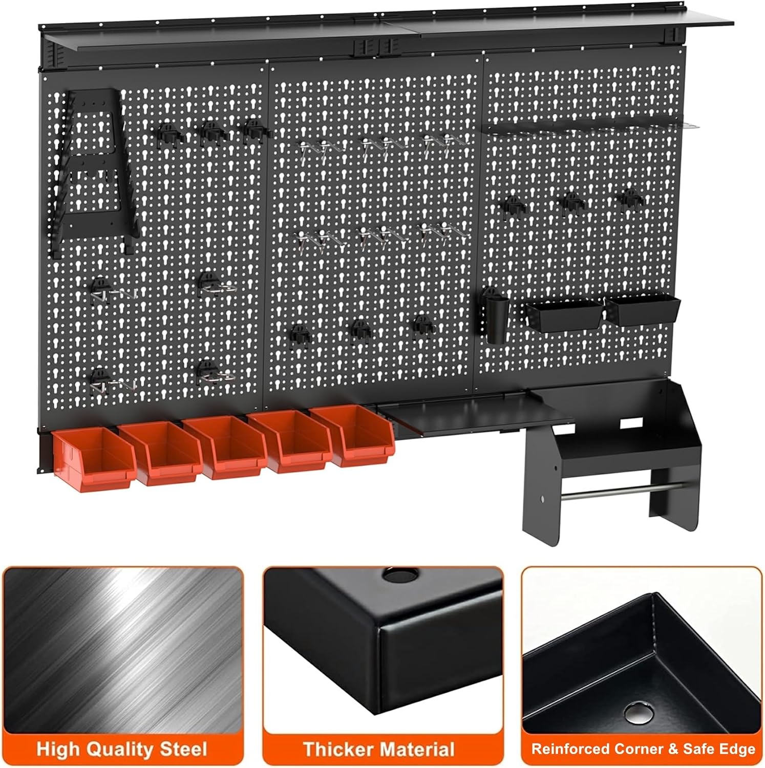Metal Pegboard Wall Organizer  - Workshop Tools Board ulasan dan harga