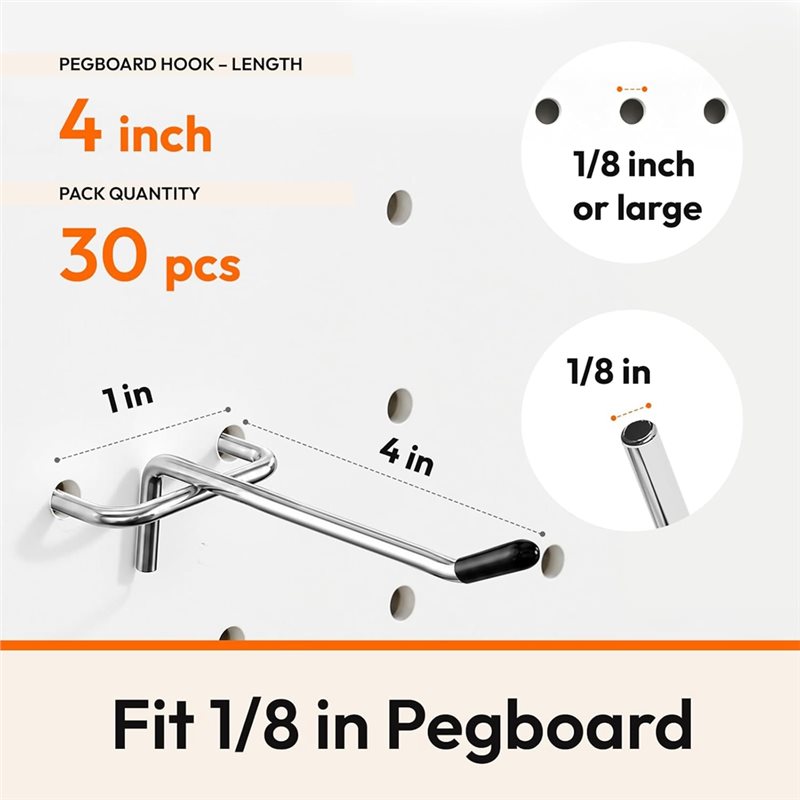 Pegboard Organizer Hooks 30Pcs - Workshop Tools Board ulasan dan harga