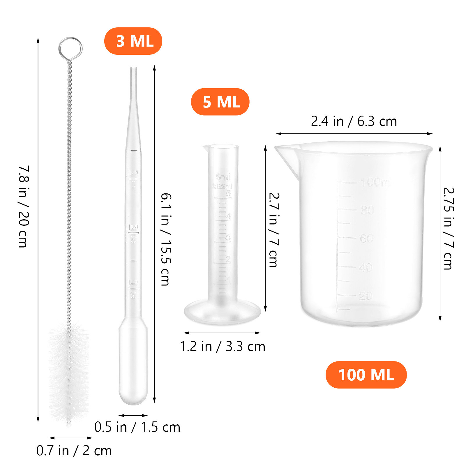 1 set 1 Set Plastic Graduated  - Tools Youtube ulasan dan harga