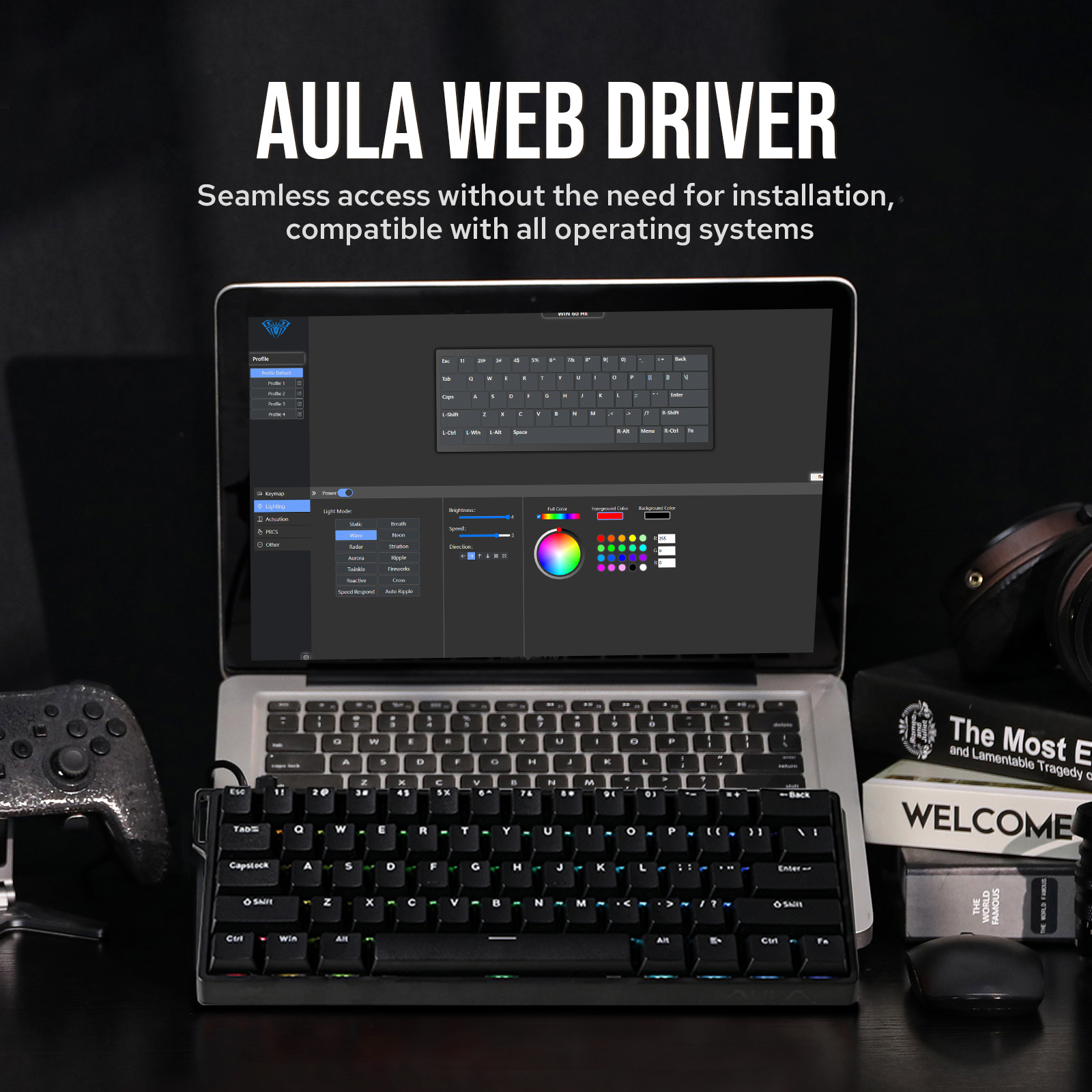 Custom AULA WIN60 HE WIN60 HE  - Magnetic Parts Tray ulasan dan harga