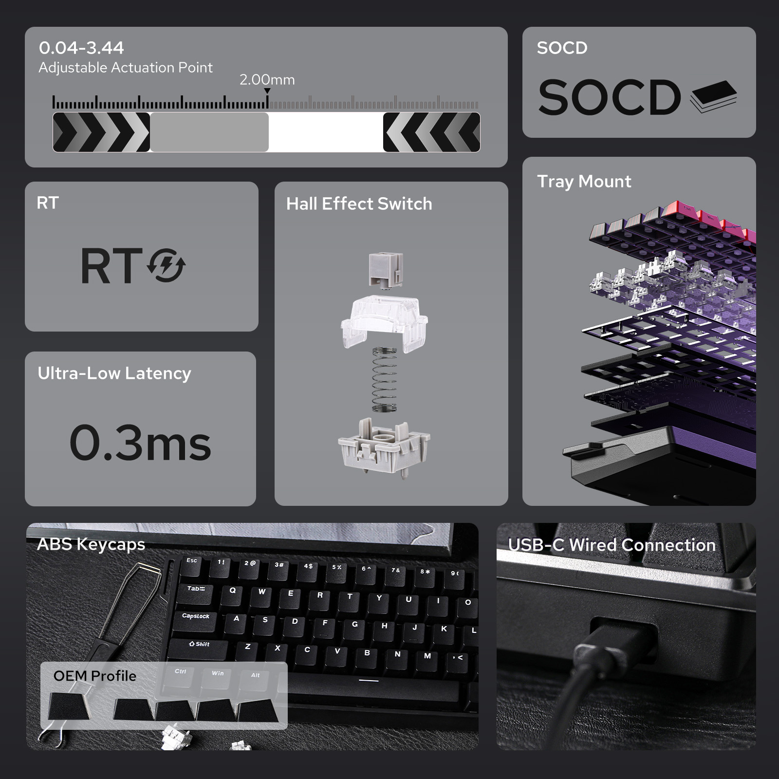 Custom AULA WIN60 HE WIN60 HE  - Magnetic Parts Tray ulasan dan harga