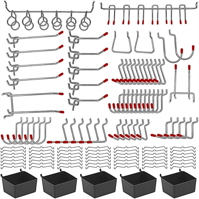 114 Pcs Pegboard Hooks Set Met - Workshop Tools Organizing ulasan dan harga