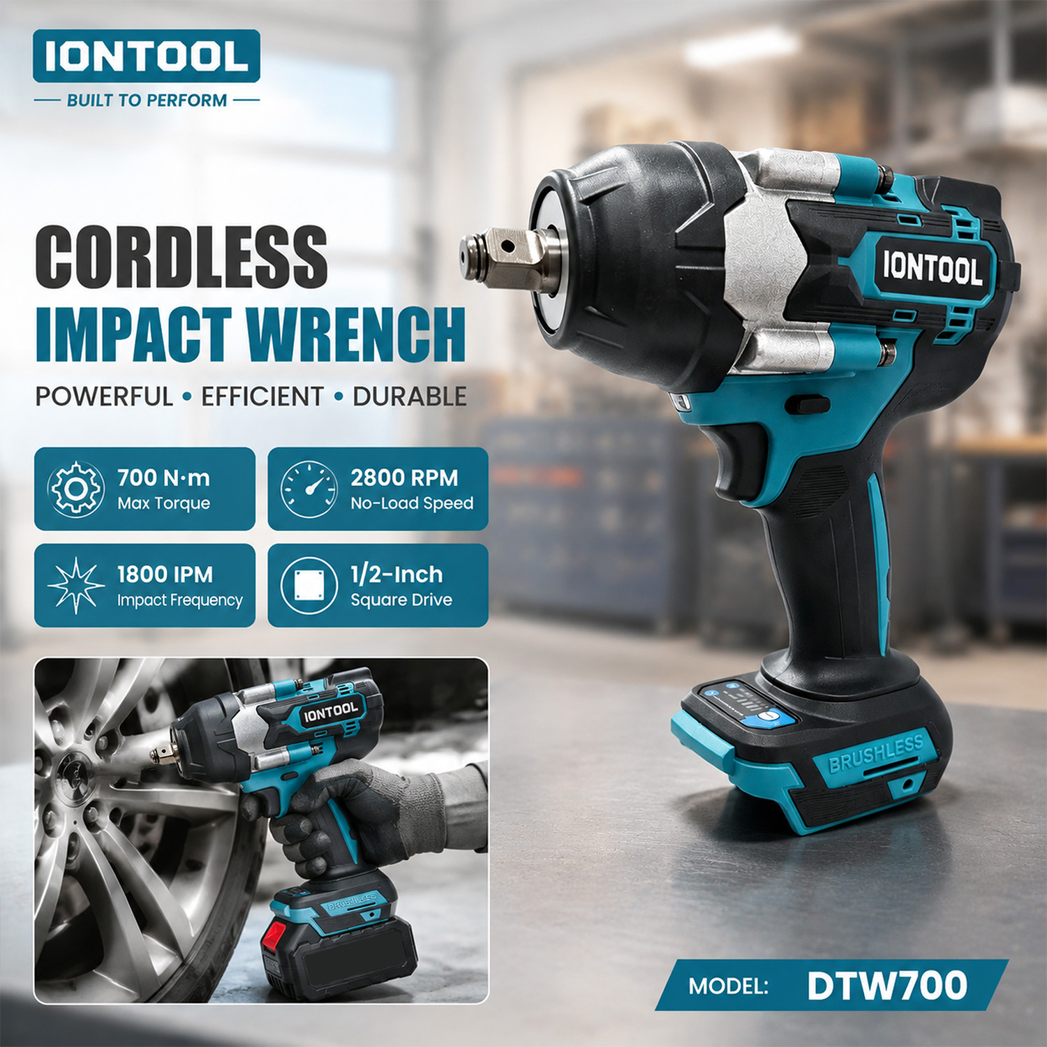 IONTOOL DTW700 Anti-slip Cordl - Workshop Tools Engineering ulasan dan harga