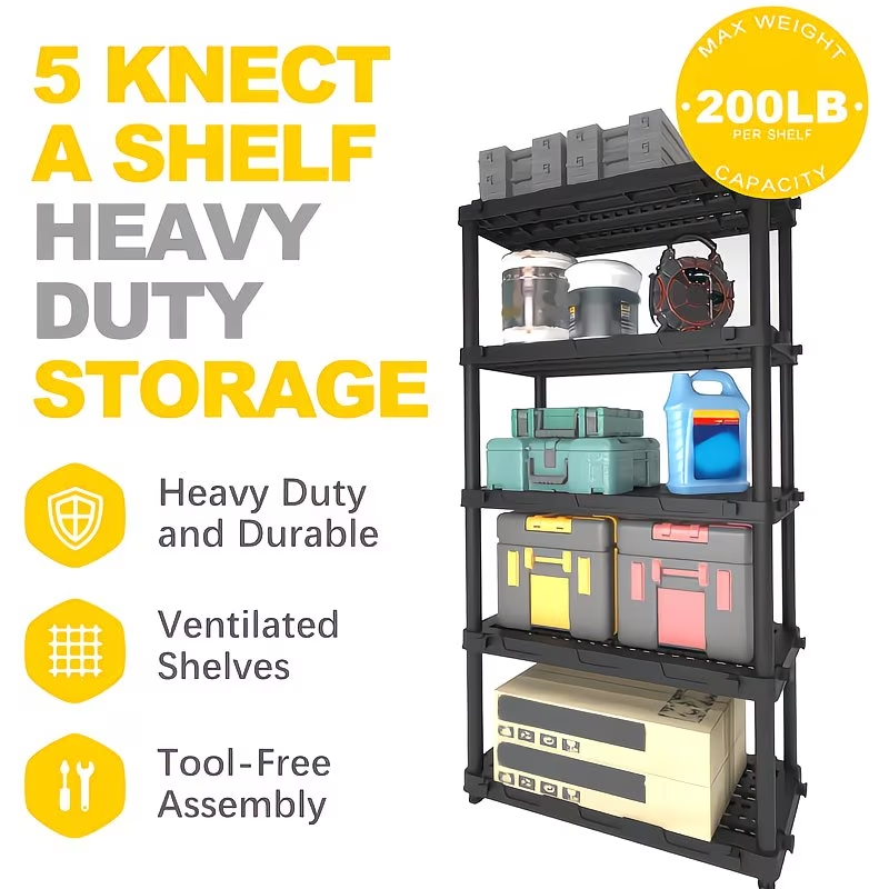Five-Layer Plastic Shelving Un - Workshop Tools Organizing ulasan dan harga