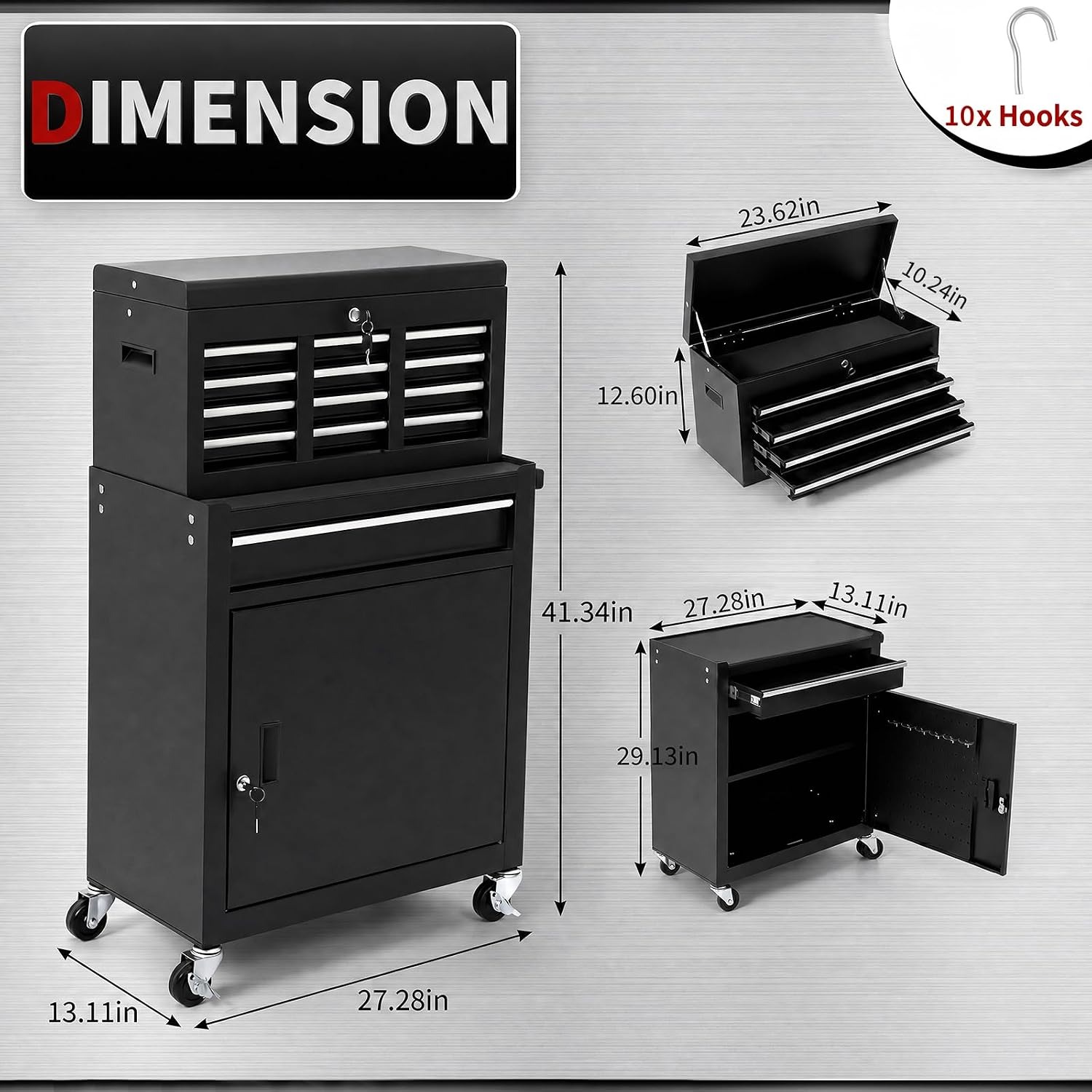 5 Drawer Rolling Tool Cabinet  - Workshop Tools Box ulasan dan harga