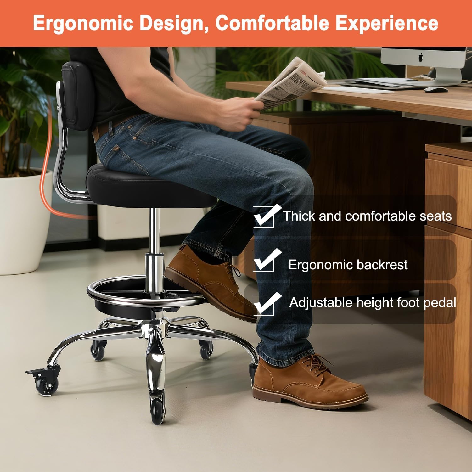 Garage Mechanic Stool With Bac - Mechanical Tools In Workshop ulasan dan harga