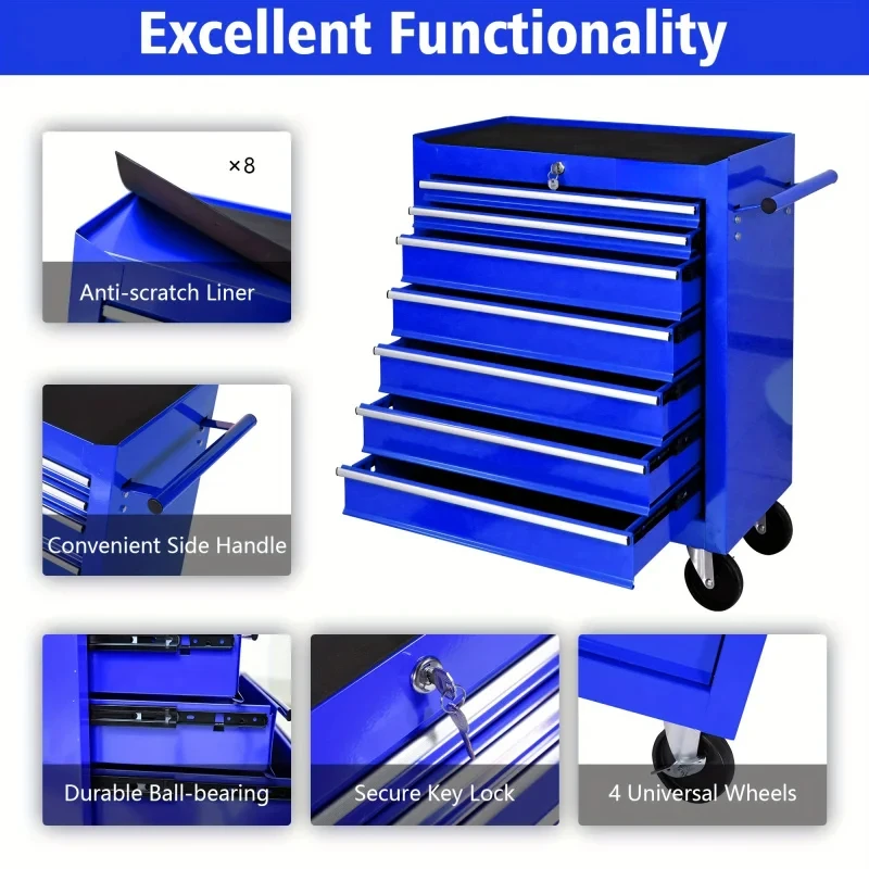 7 Drawers Blue Multifunctional - Tools At Workshop ulasan dan harga